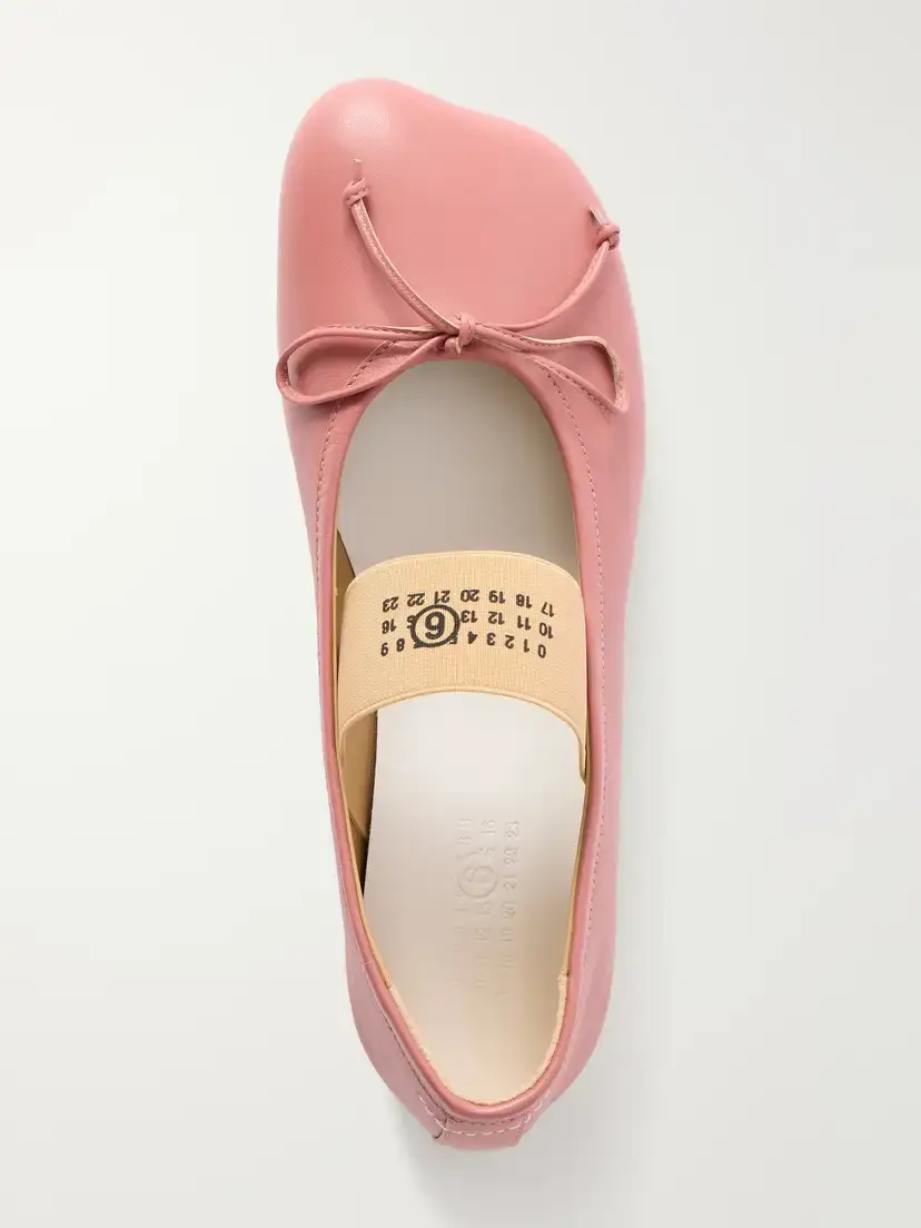 MM6 MAISON MARGIELA Bow-detailed Leather Ballet Flats | Thumbnail 6 MM6 MAISON MARGIELA Bow-detailed Leather Ballet Flats | Thumbnail 6