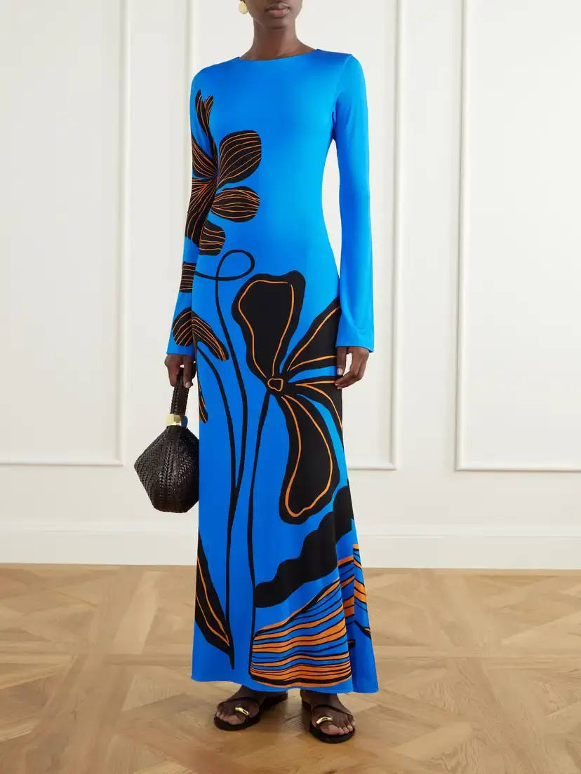 Cala de la Cruz Printed Stretch-jersey Maxi Dress | Thumbnail 2 Cala de la Cruz Printed Stretch-jersey Maxi Dress | Thumbnail 2