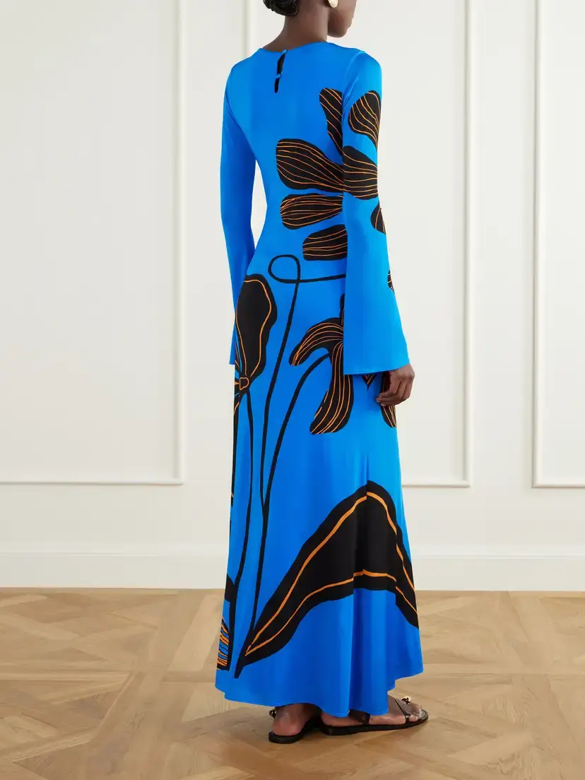 Cala de la Cruz Printed Stretch-jersey Maxi Dress | Thumbnail 3 Cala de la Cruz Printed Stretch-jersey Maxi Dress | Thumbnail 3