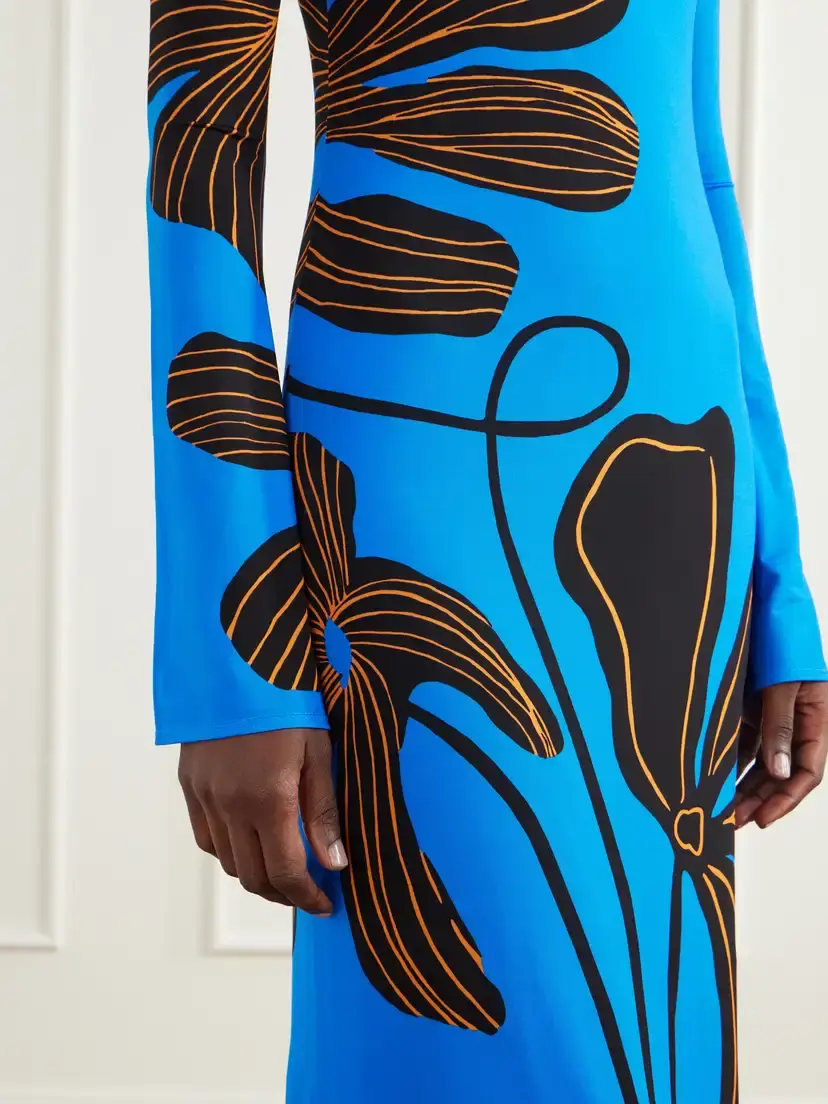 Cala de la Cruz Printed Stretch-jersey Maxi Dress | Thumbnail 4 Cala de la Cruz Printed Stretch-jersey Maxi Dress | Thumbnail 4