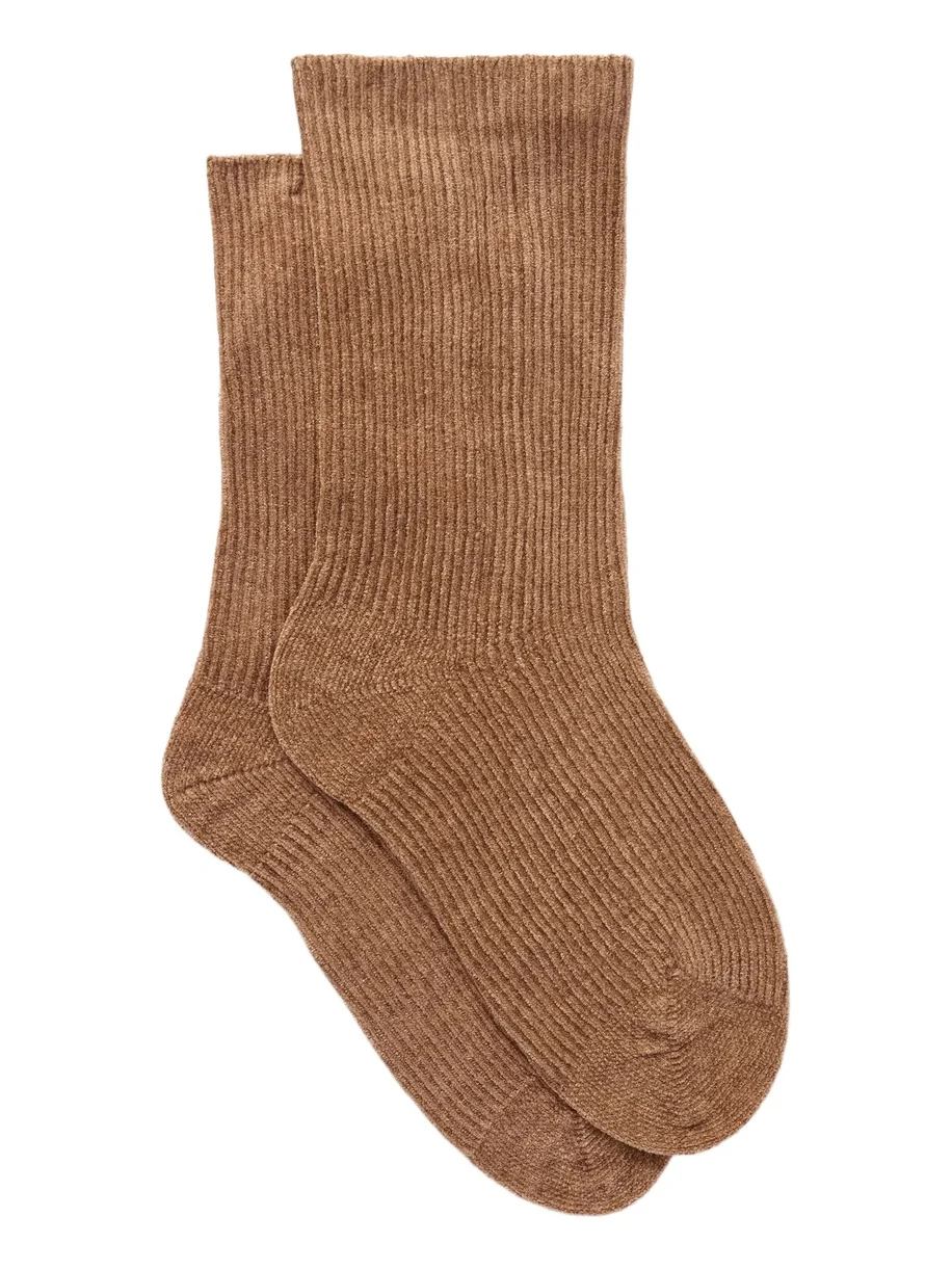 Brio Ribbed Silk Socks Brio Ribbed Silk Socks