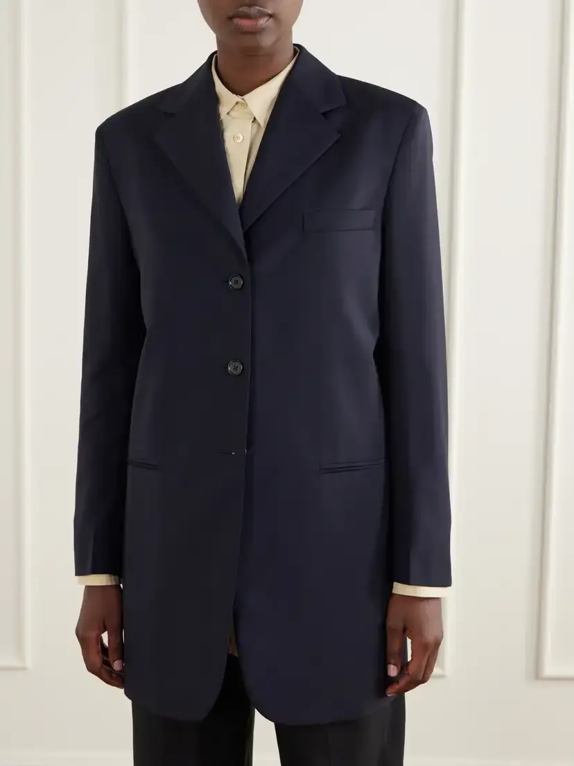 Jil Sander Wool And Mohair-blend Blazer - Blue | Thumbnail 3