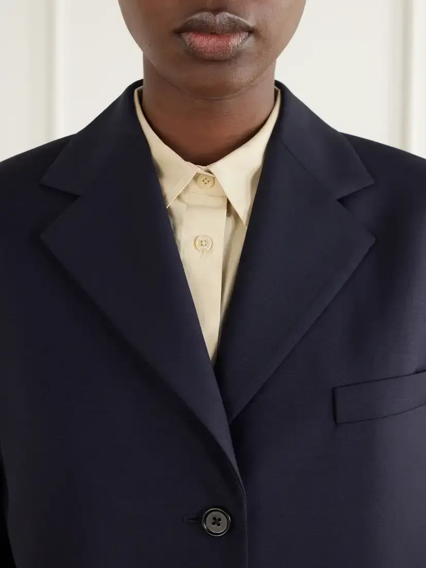 Jil Sander Wool And Mohair-blend Blazer - Blue | Thumbnail 5