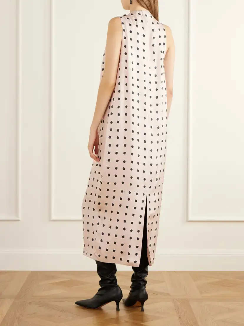 Altuzarra Jackie Bead-embellished Gathered Printed Silk-satin Maxi Dress | Thumbnail 3 Altuzarra Jackie Bead-embellished Gathered Printed Silk-satin Maxi Dress | Thumbnail 3