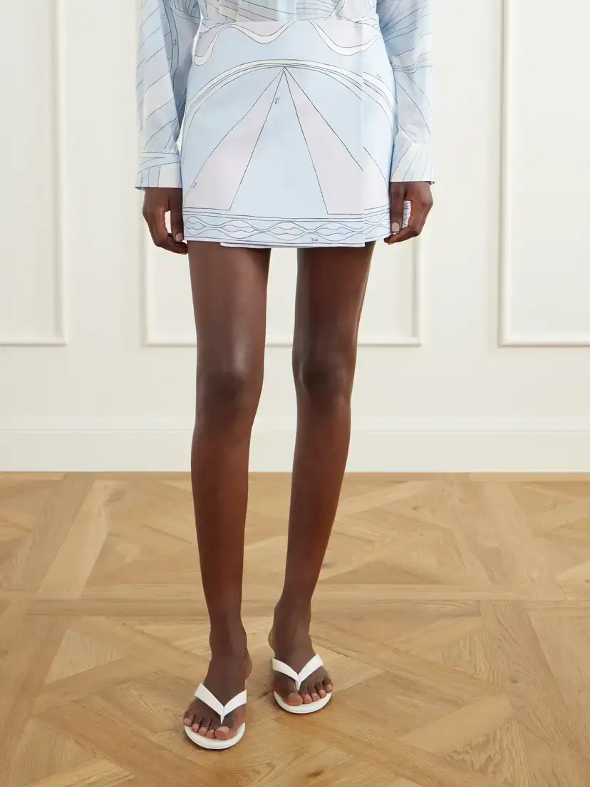 PUCCI Printed Silk-twill Wrap Mini Skirt | Thumbnail 3