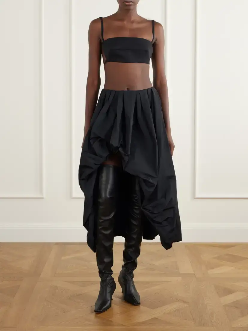 Jil Sander Cropped Wool And Silk-blend Top | Thumbnail 2 Jil Sander Cropped Wool And Silk-blend Top | Thumbnail 2
