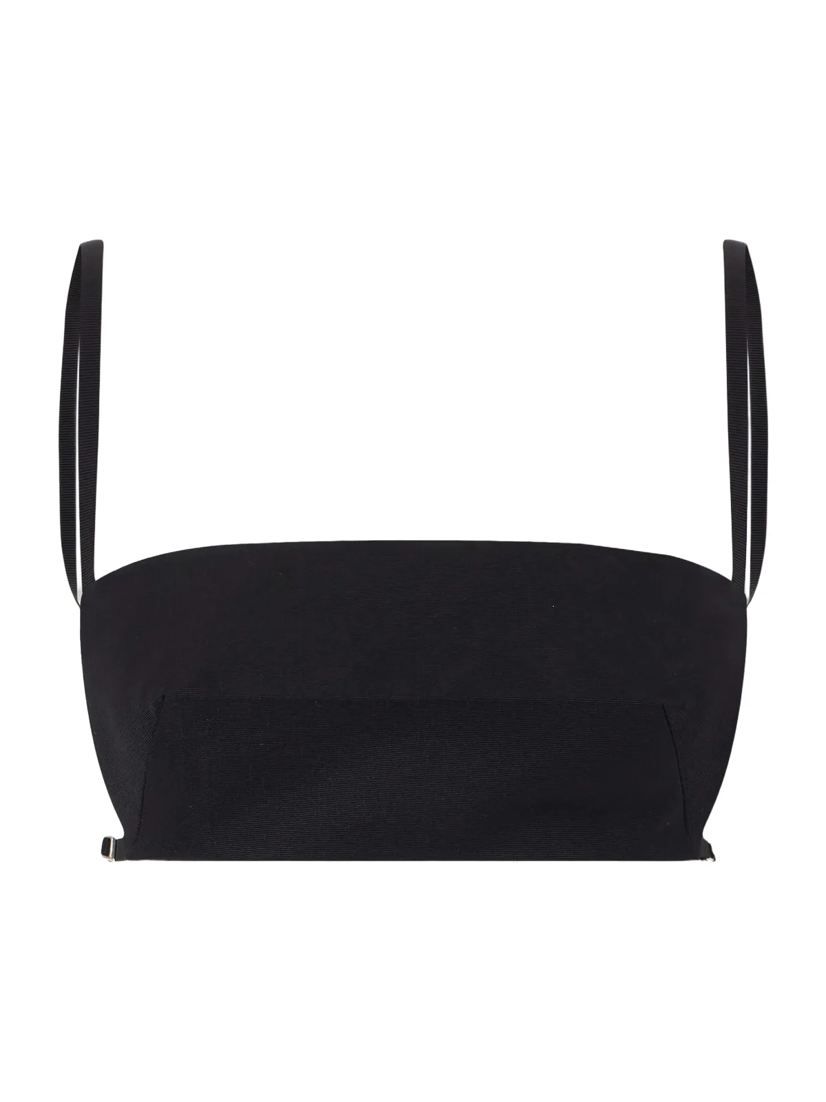 Jil Sander Cropped Wool And Silk-blend Top - Black
