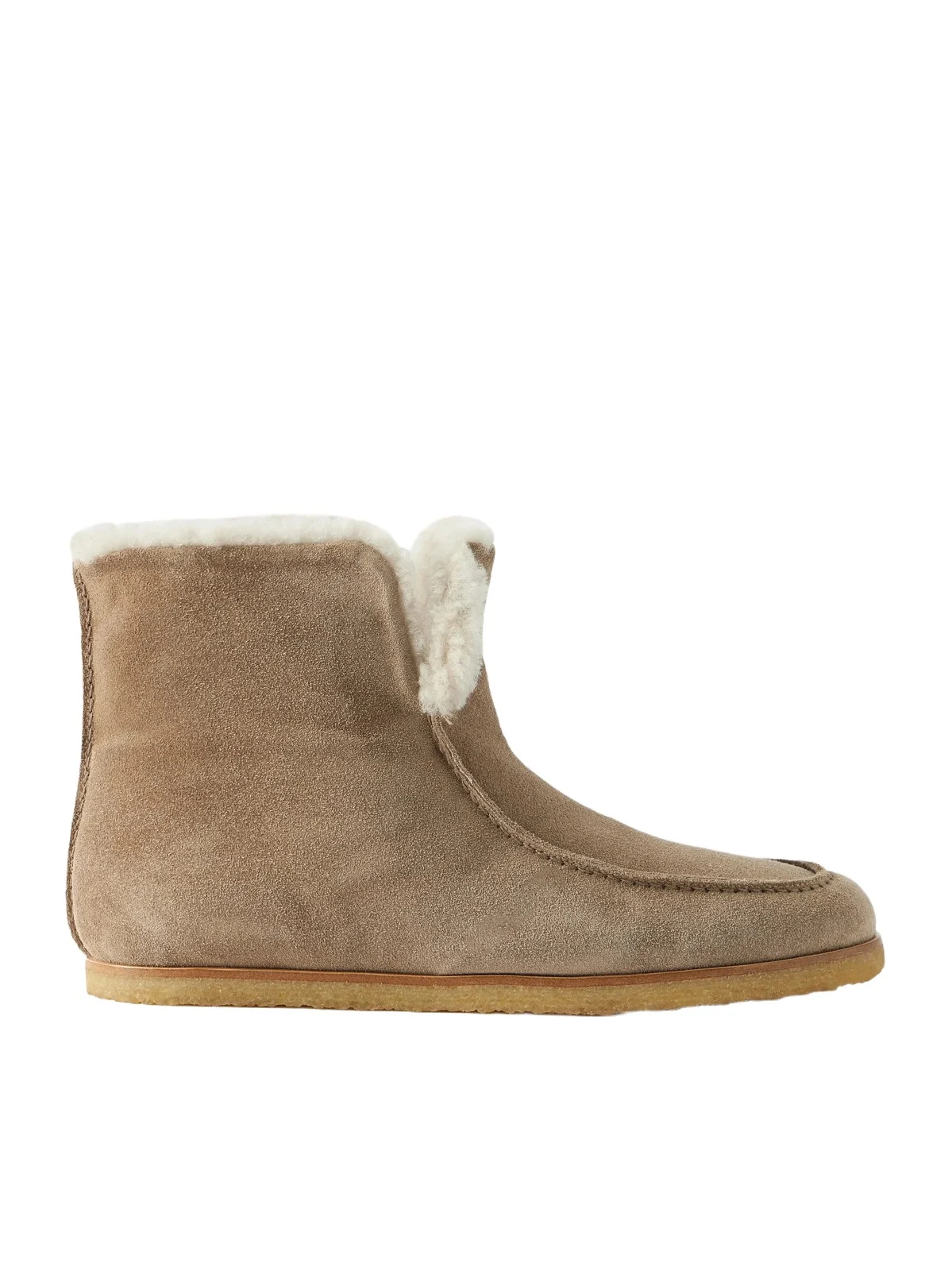 LEGRES 52 Shearling-trimmed Suede Ankle Boots