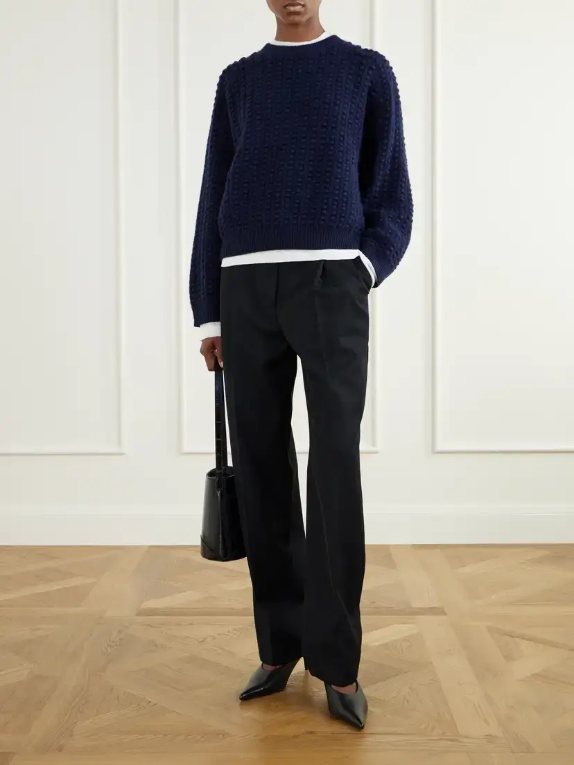 Loulou de Saison Rolf Bubble-stitch Cashmere Sweater | Thumbnail 2
