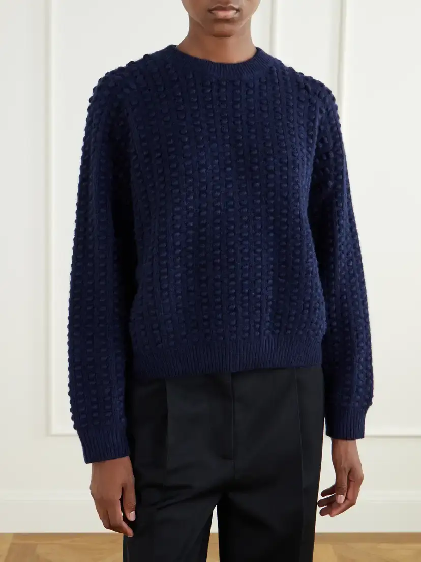 Loulou de Saison Rolf Bubble-stitch Cashmere Sweater | Thumbnail 3