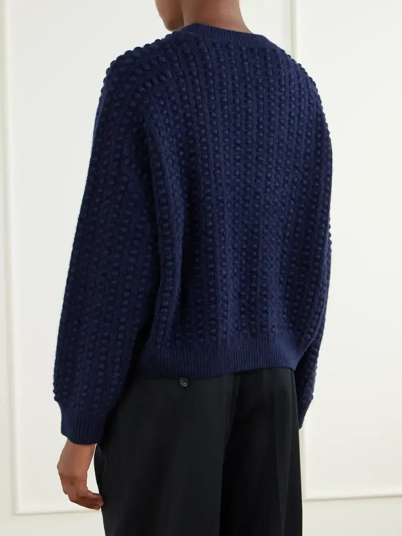 Loulou de Saison Rolf Bubble-stitch Cashmere Sweater | Thumbnail 4