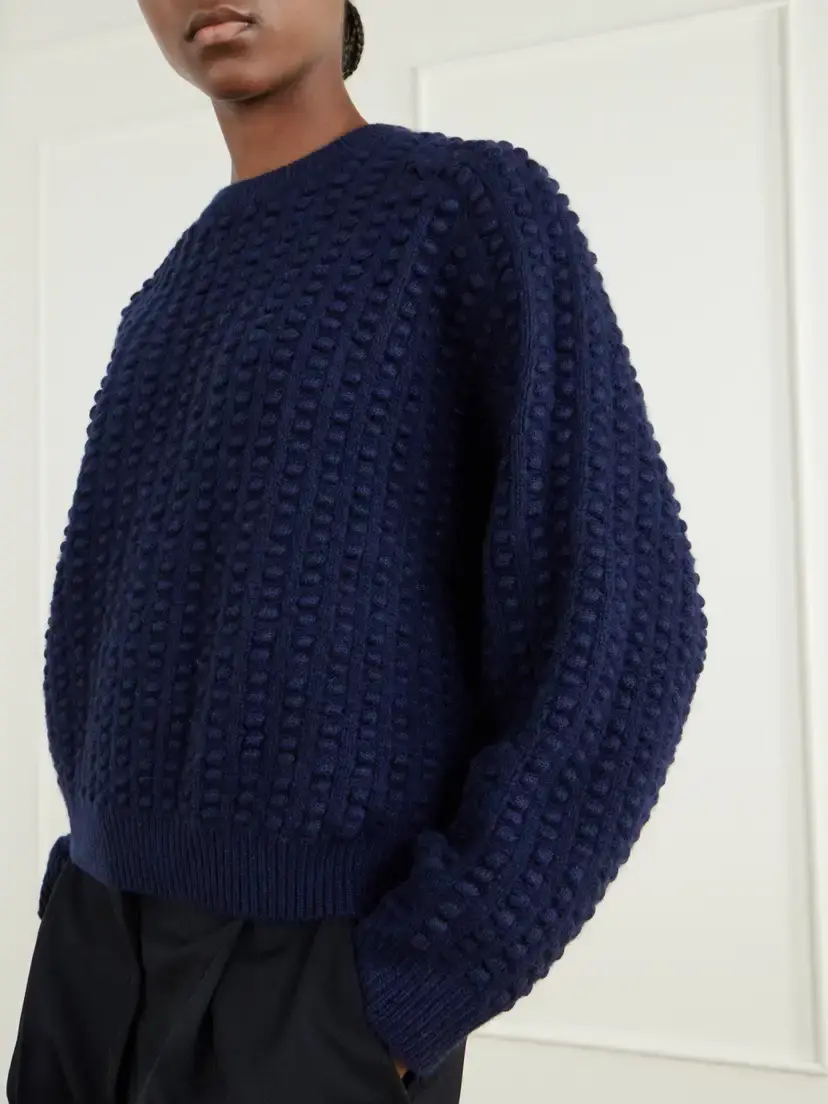 Loulou de Saison Rolf Bubble-stitch Cashmere Sweater | Thumbnail 5