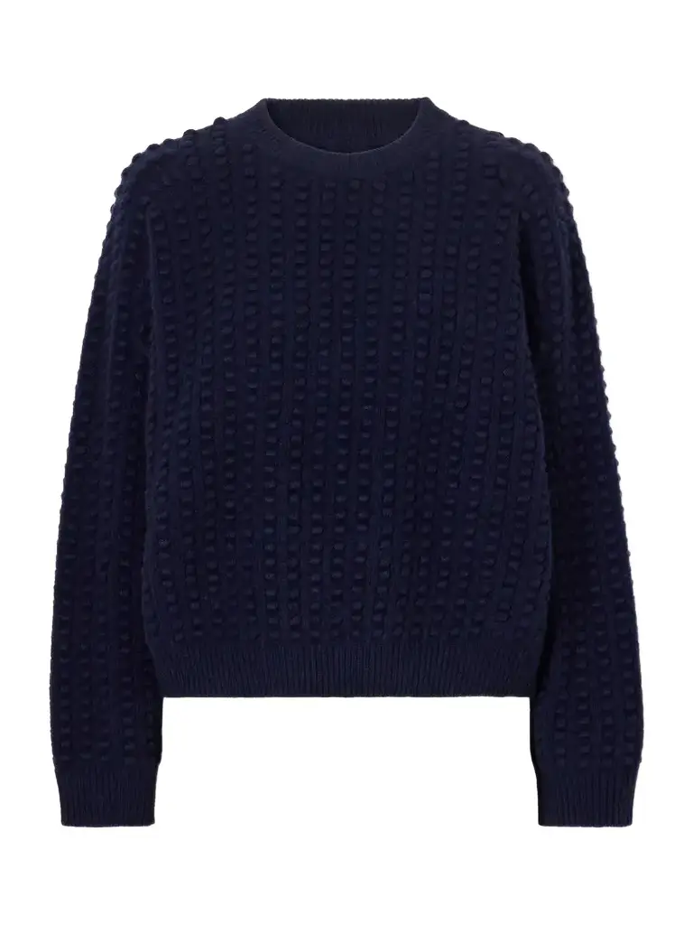 Loulou de Saison Rolf Bubble-stitch Cashmere Sweater