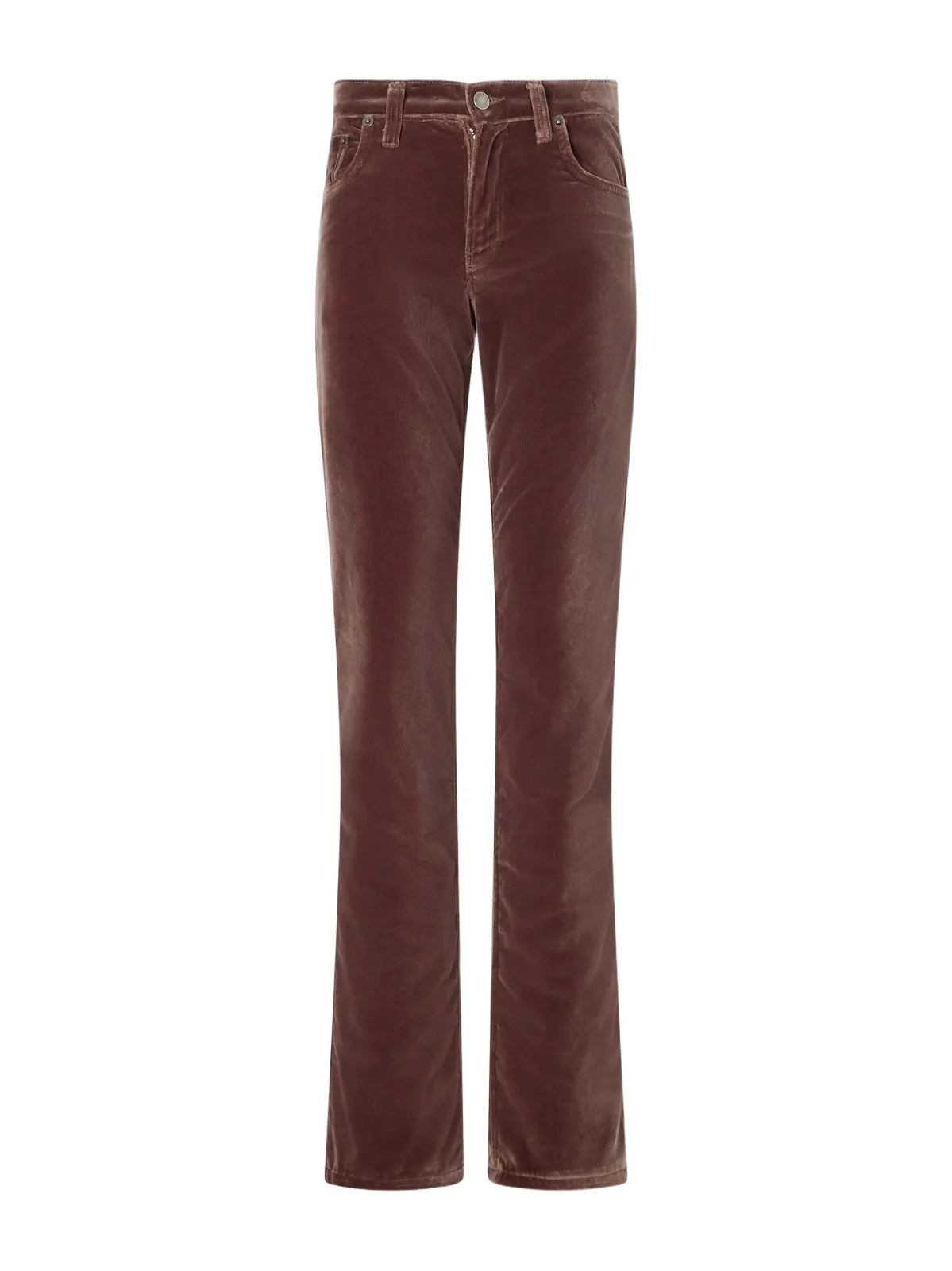 Carly Cotton-velvet Mid-rise Straight-leg Pants