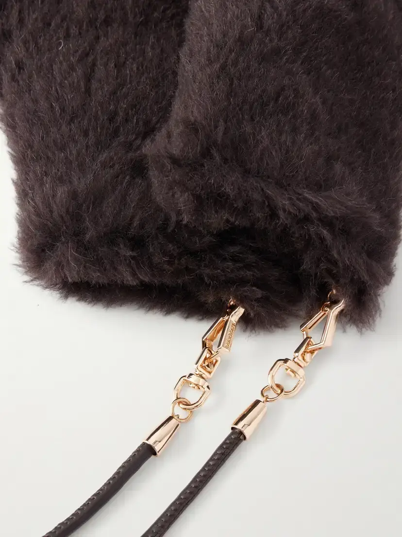 Max Mara Ombrato Strap-detailed Alpaca, Wool And Silk-blend Gloves - Brown | Thumbnail 2 Max Mara Ombrato Strap-detailed Alpaca, Wool And Silk-blend Gloves - Brown | Thumbnail 2