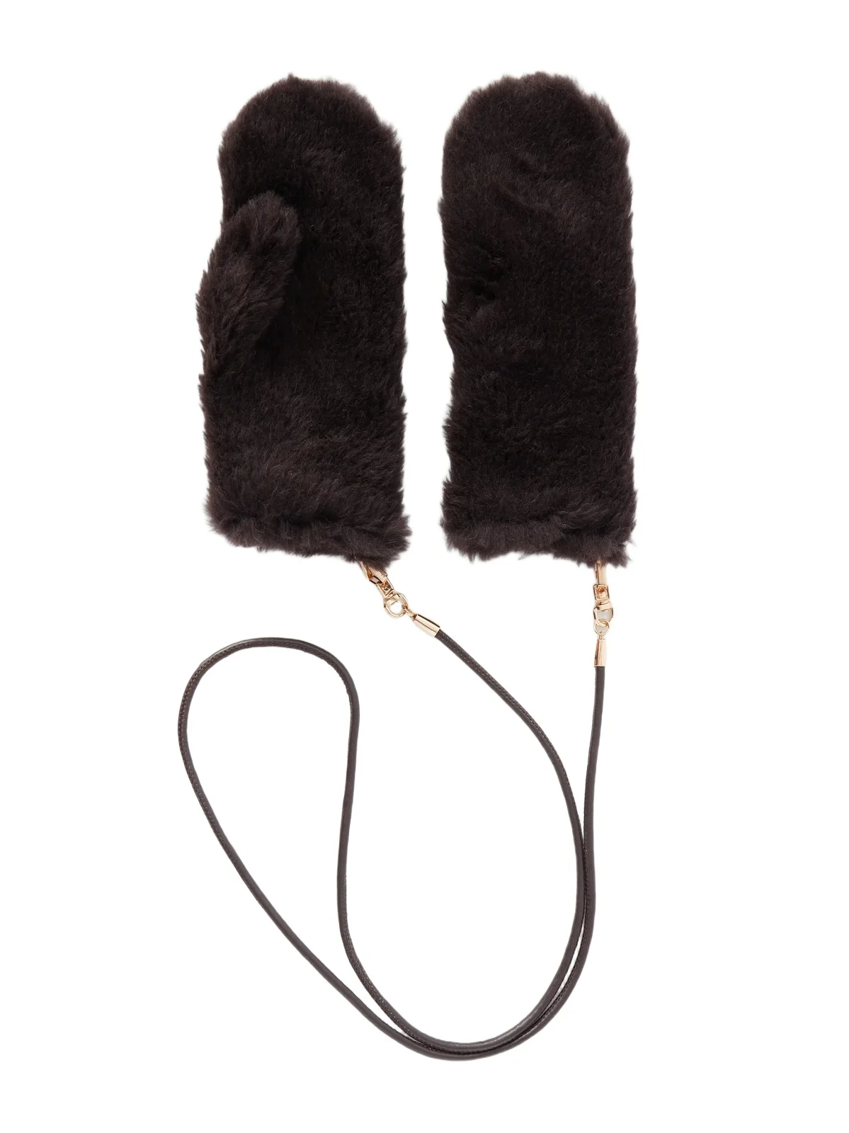 Ombrato Strap-detailed Alpaca, Wool And Silk-blend Gloves - Brown