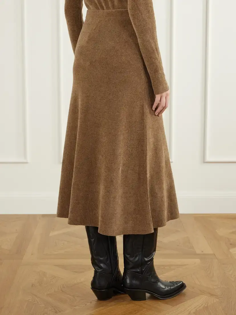 Gabriela Hearst Muir Ribbed Silk Midi Skirt | Thumbnail 4