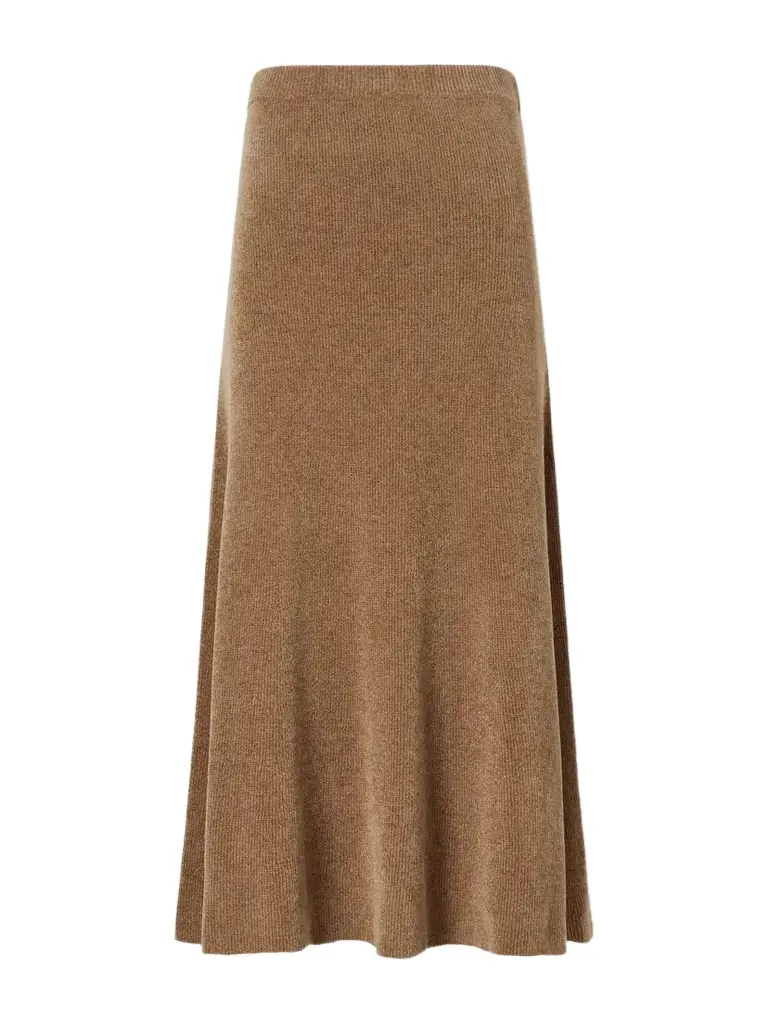 Muir Ribbed Silk Midi Skirt Muir Ribbed Silk Midi Skirt