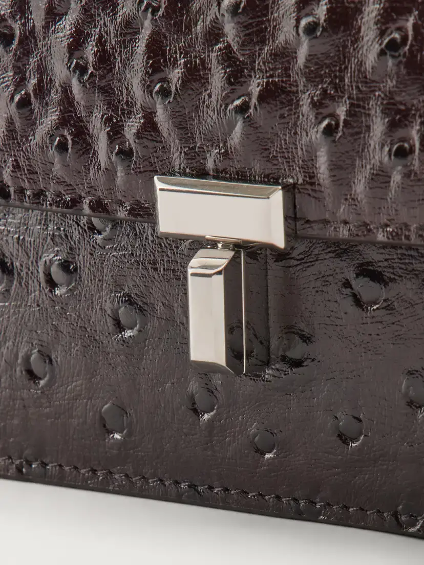 TOTEME T-lock Ostrich-effect Leather Shoulder Bag | Thumbnail 5