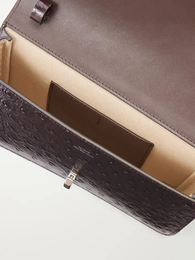 TOTEME T-lock Ostrich-effect Leather Shoulder Bag | Thumbnail 6