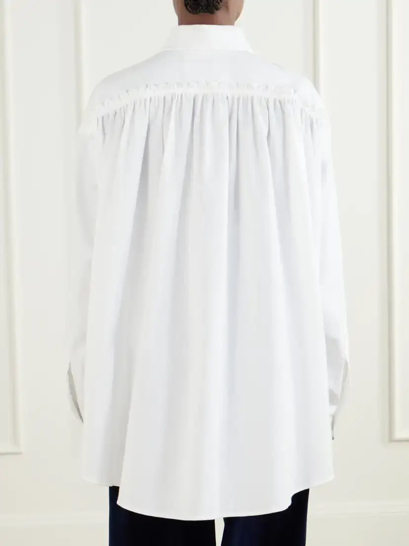 Les Vacances D’Irina Gathered Cotton Shirt | Thumbnail 4 Les Vacances D’Irina Gathered Cotton Shirt | Thumbnail 4