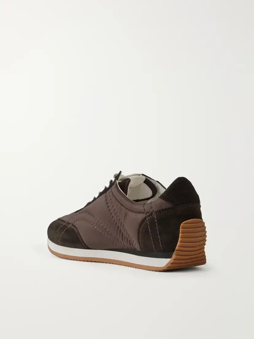 TOTEME Leather-trimmed Shell Sneakers | Thumbnail 3 TOTEME Leather-trimmed Shell Sneakers | Thumbnail 3