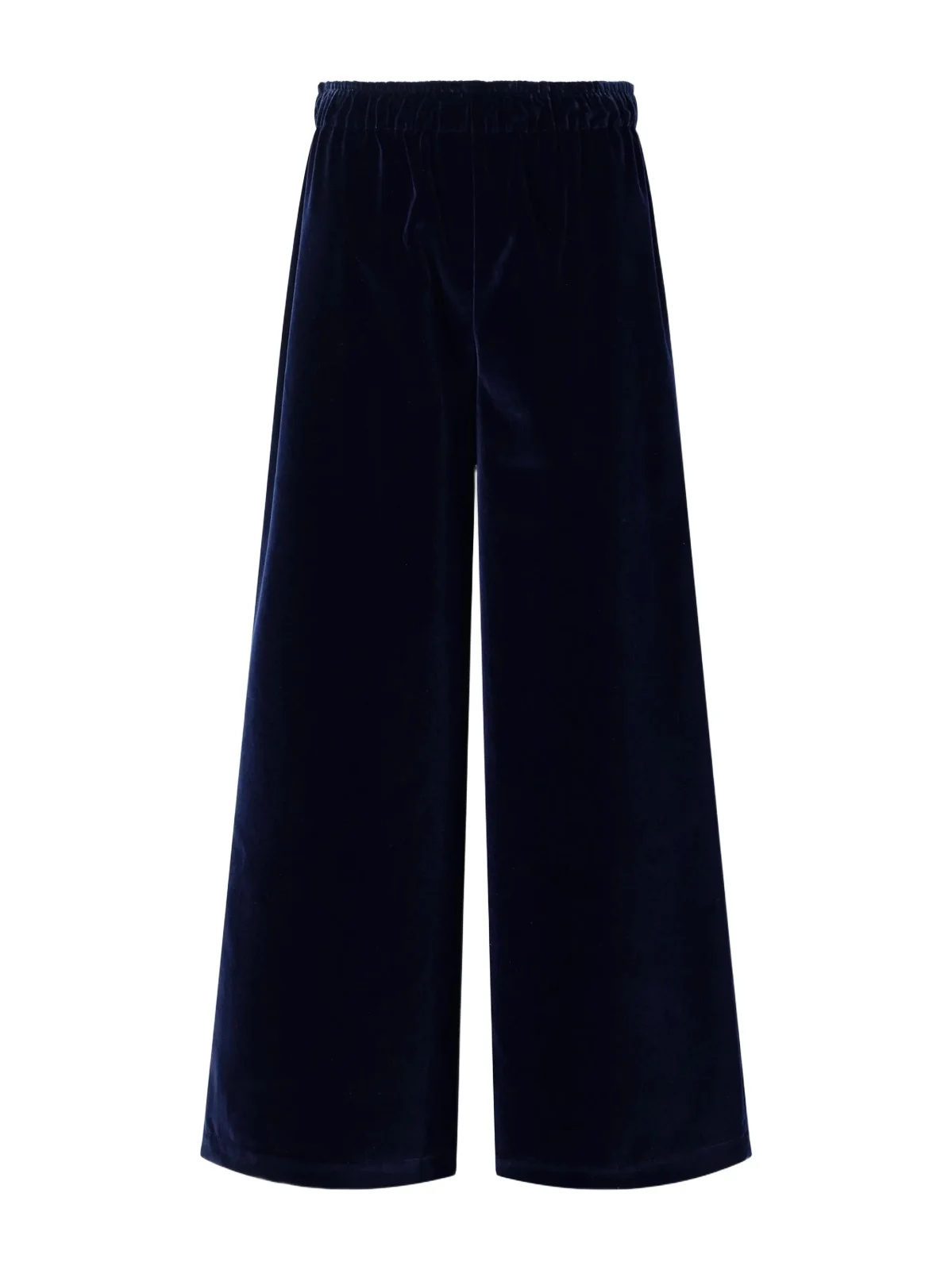 Les Vacances D’Irina Gathered Cotton-velvet Wide-leg Pants