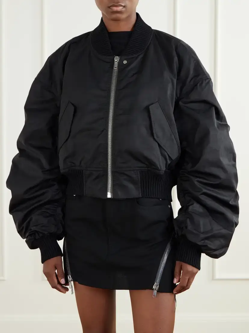 Rick Owens Secchia Padded Cropped Cotton-blend Bomber Jacket | Thumbnail 3 Rick Owens Secchia Padded Cropped Cotton-blend Bomber Jacket | Thumbnail 3