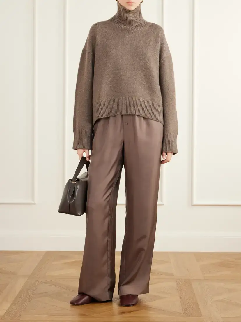 Loulou de Saison Jonah Cropped Cashmere Turtleneck Sweater | Thumbnail 2 Loulou de Saison Jonah Cropped Cashmere Turtleneck Sweater | Thumbnail 2