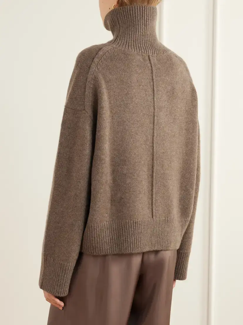 Loulou de Saison Jonah Cropped Cashmere Turtleneck Sweater | Thumbnail 3 Loulou de Saison Jonah Cropped Cashmere Turtleneck Sweater | Thumbnail 3
