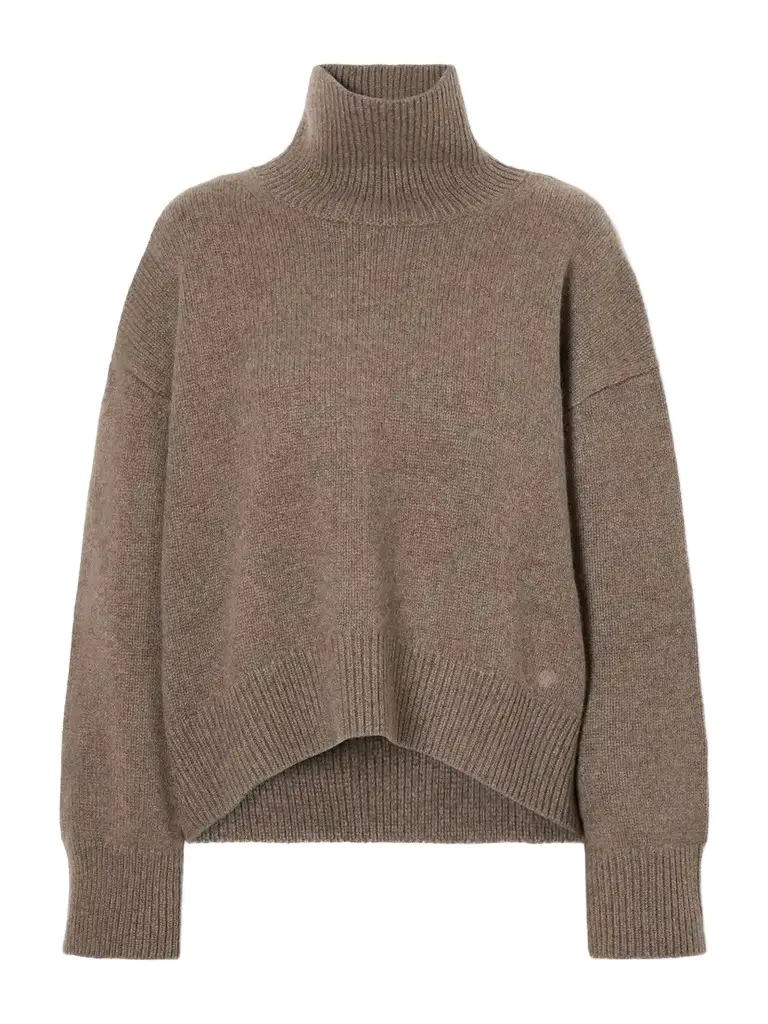 Loulou de Saison Jonah Cropped Cashmere Turtleneck Sweater