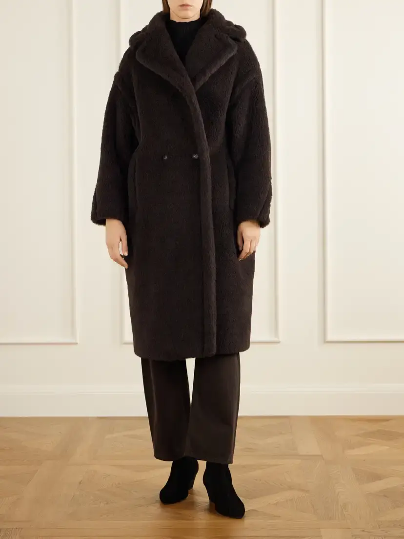 Max Mara Tedgirl Alpaca, Wool And Silk-blend Coat - Brown | Thumbnail 3 Max Mara Tedgirl Alpaca, Wool And Silk-blend Coat - Brown | Thumbnail 3