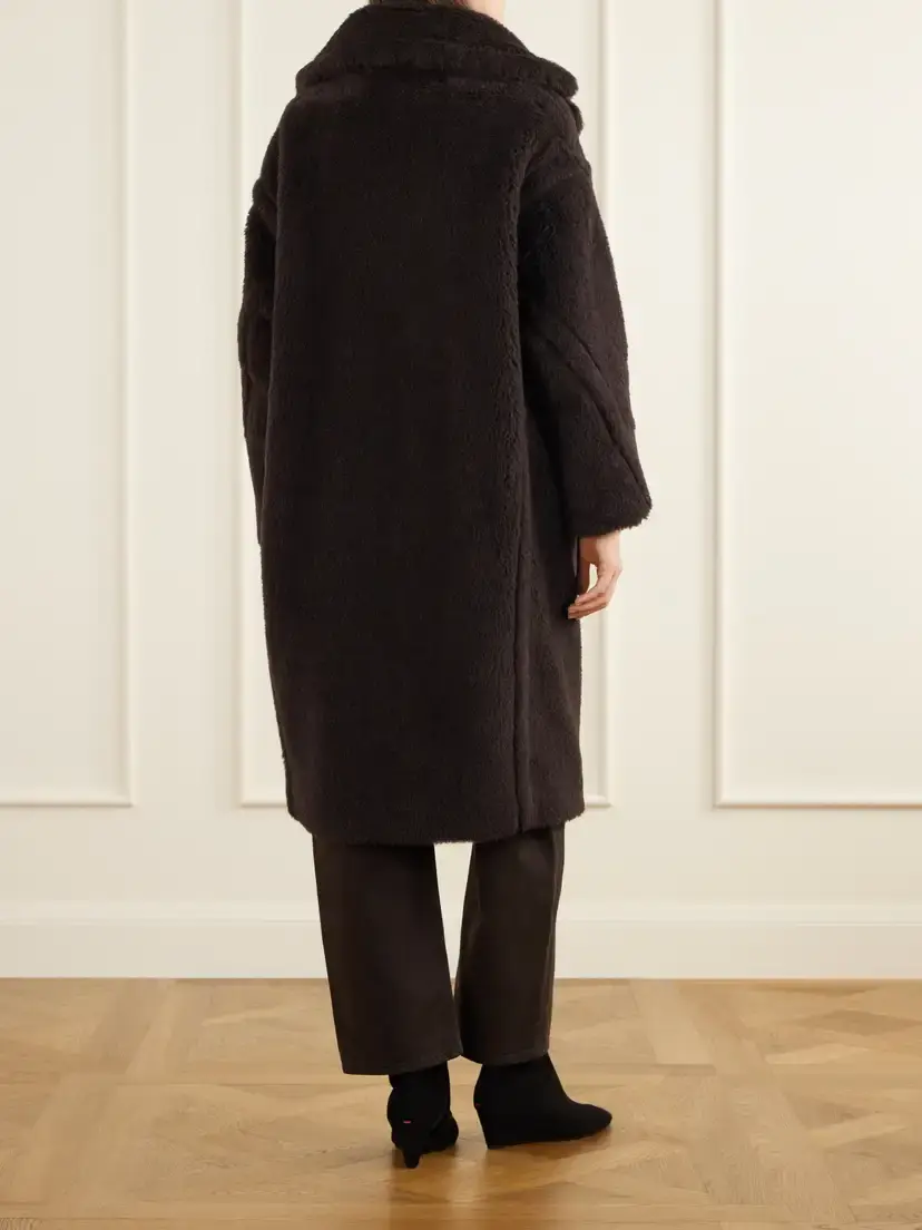 Max Mara Tedgirl Alpaca, Wool And Silk-blend Coat - Brown | Thumbnail 4 Max Mara Tedgirl Alpaca, Wool And Silk-blend Coat - Brown | Thumbnail 4