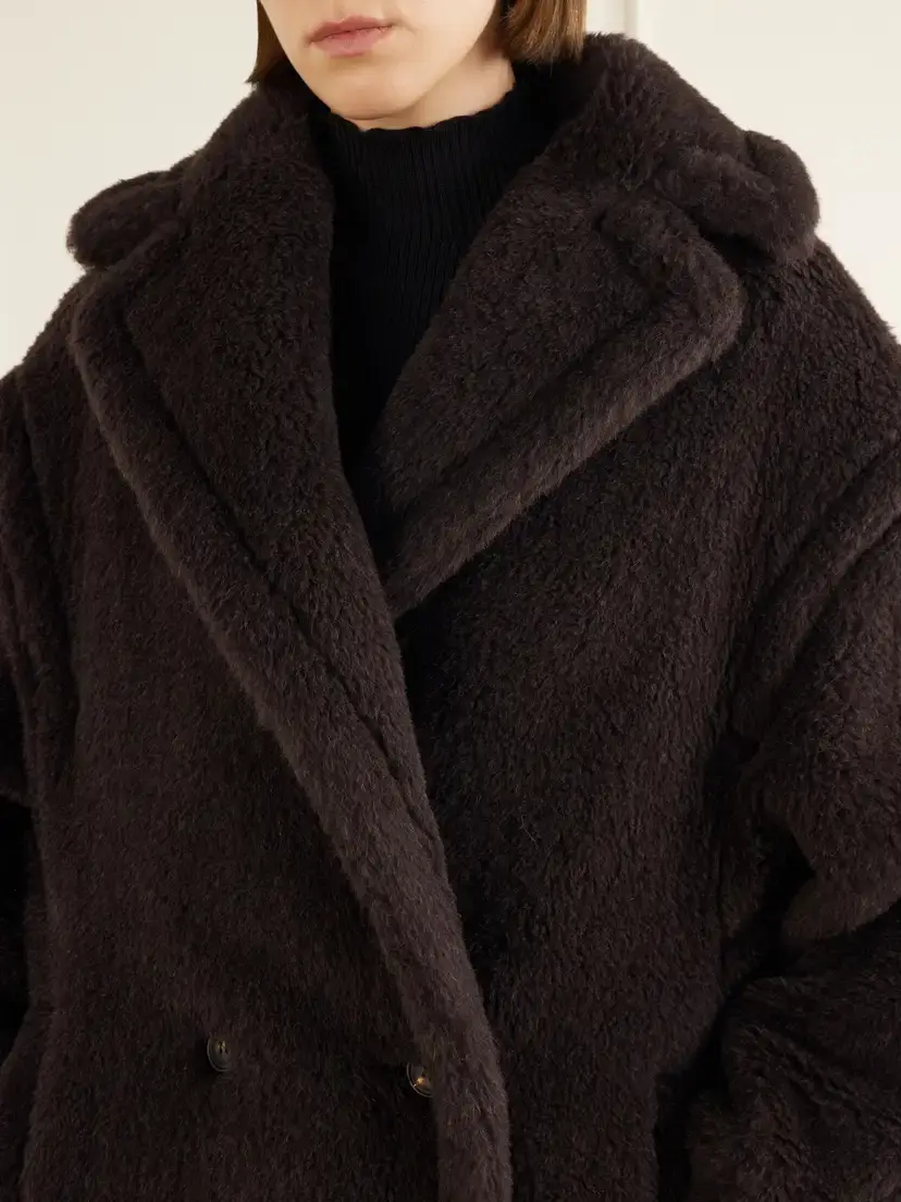 Max Mara Tedgirl Alpaca, Wool And Silk-blend Coat - Brown | Thumbnail 5 Max Mara Tedgirl Alpaca, Wool And Silk-blend Coat - Brown | Thumbnail 5