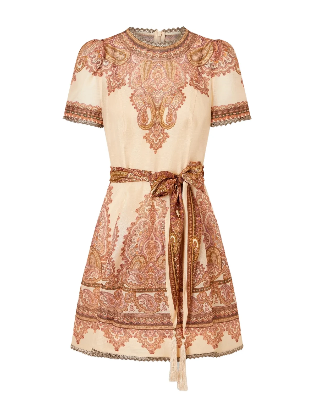 Ascent Picnic Belter Printed Linen And Silk-blend Mini Dress Ascent Picnic Belter Printed Linen And Silk-blend Mini Dress