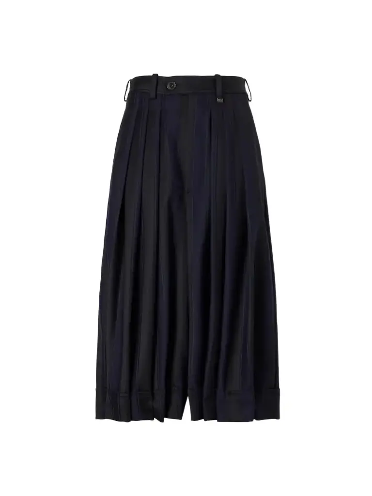 Vivienne Westwood Striped Satin-wool Culotte Shorts