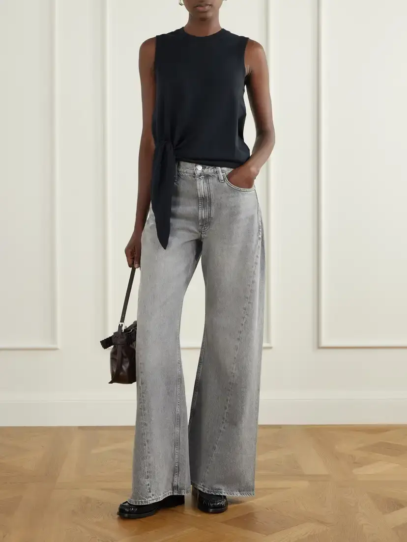 Mother Snacks! The Lemon Twist Sneak High-rise Wide-leg Jeans | Thumbnail 2