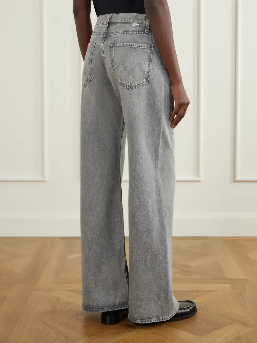 Mother Snacks! The Lemon Twist Sneak High-rise Wide-leg Jeans | Thumbnail 4
