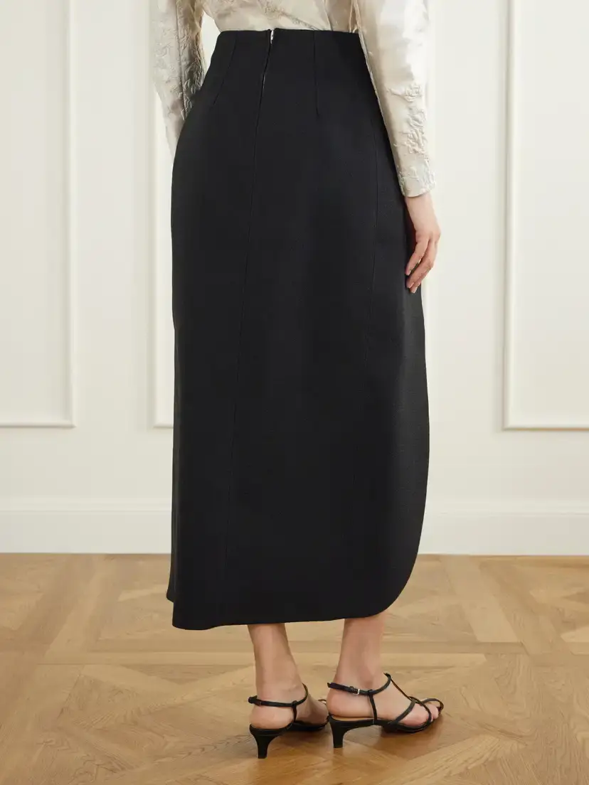 Jil Sander Wool Cut-out Midi Skirt | Thumbnail 3 Jil Sander Wool Cut-out Midi Skirt | Thumbnail 3