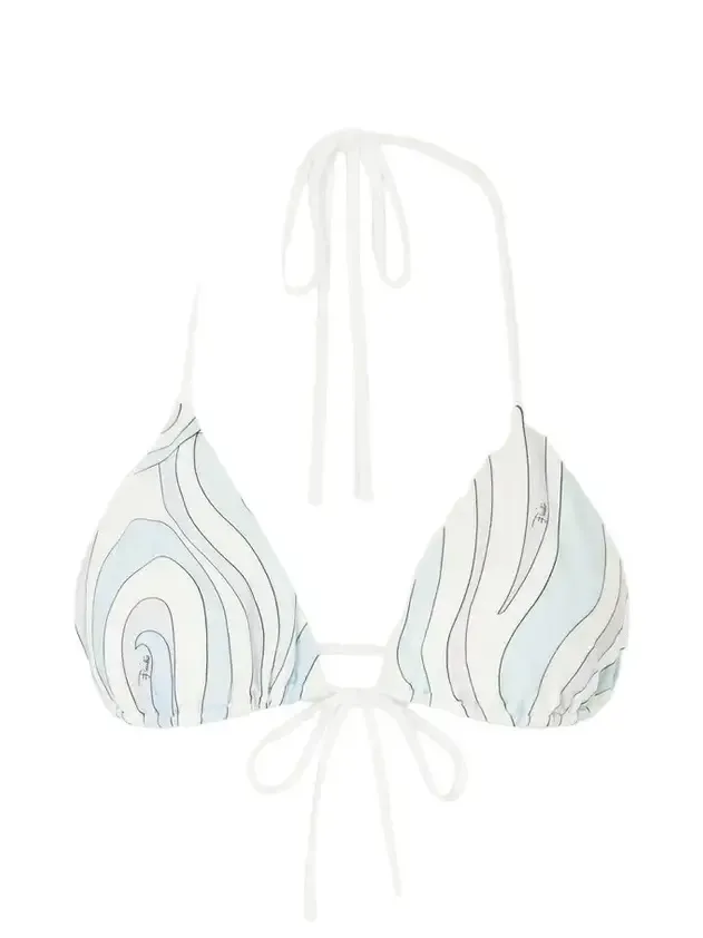 PUCCI Printed Triangle Bikini Top