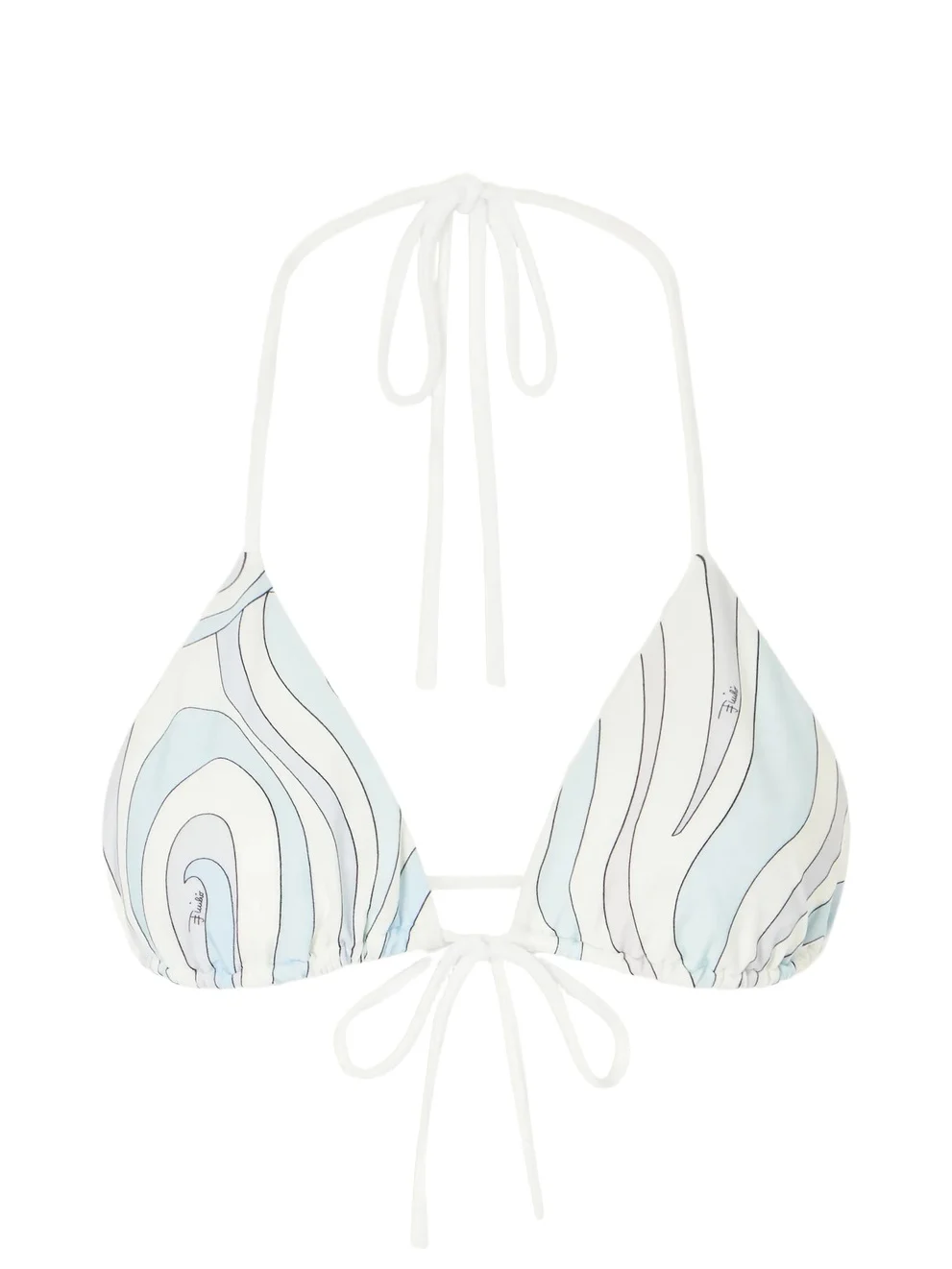 PUCCI Printed Triangle Bikini Top