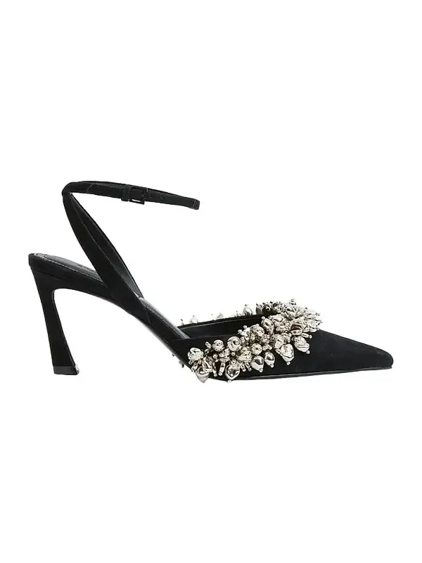 Women's River 75MM Embellished Suede Pumps Women's River 75MM Embellished Suede Pumps