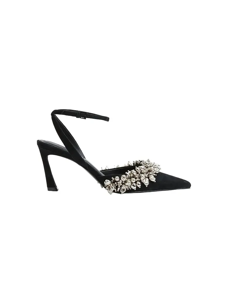 Women's River 75MM Embellished Suede Pumps Women's River 75MM Embellished Suede Pumps