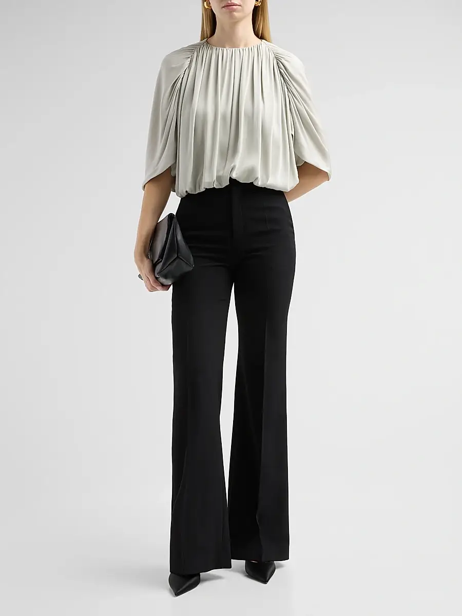 Vince Women's Gathered Cape Bubble Blouse | Thumbnail 2