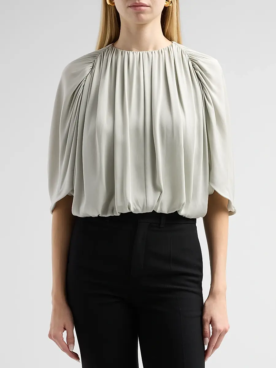 Vince Women's Gathered Cape Bubble Blouse | Thumbnail 5