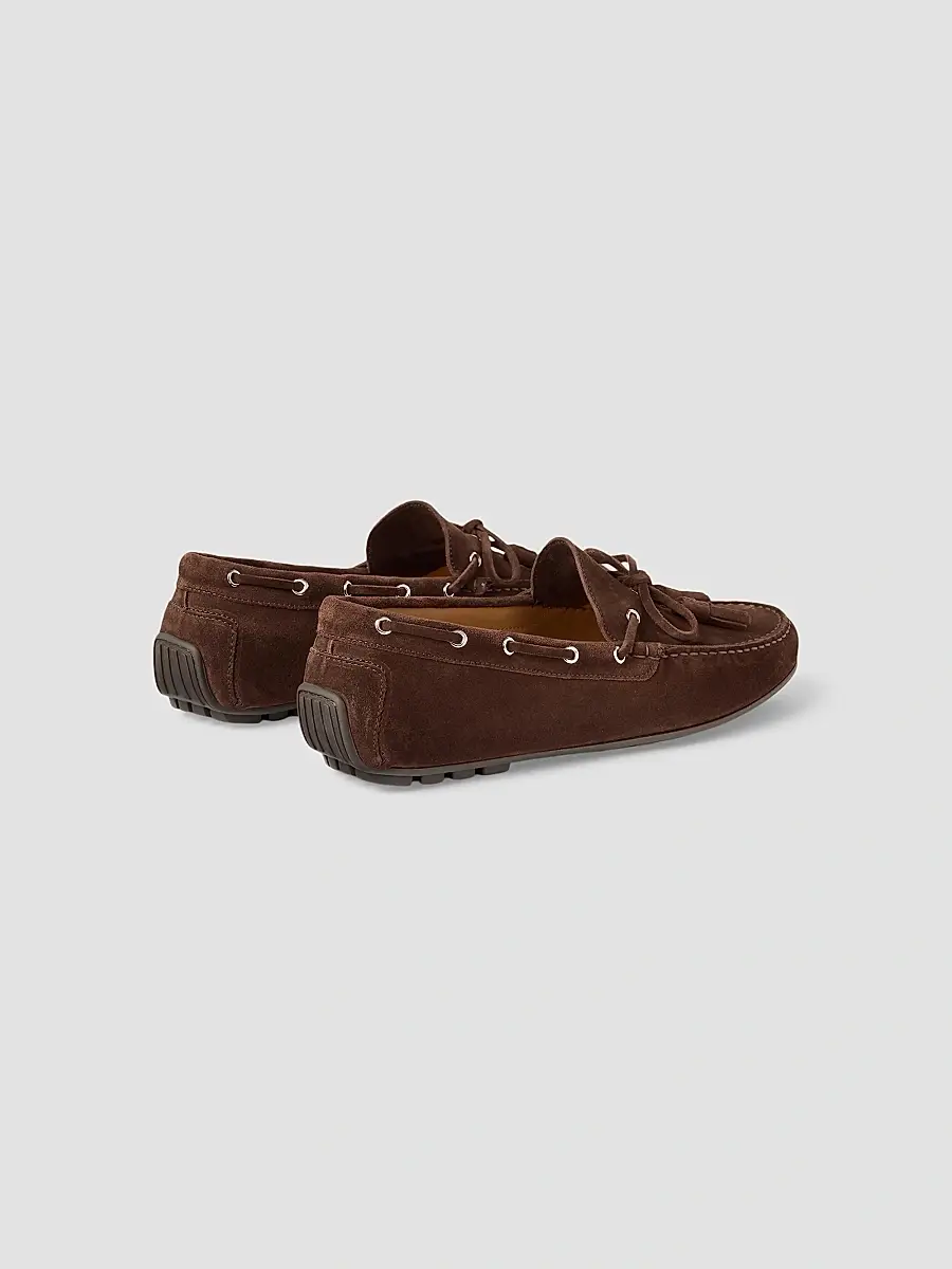 Ralph Lauren Purple Label Men's Harold Tassel Suede Driving Shoes | Thumbnail 3
