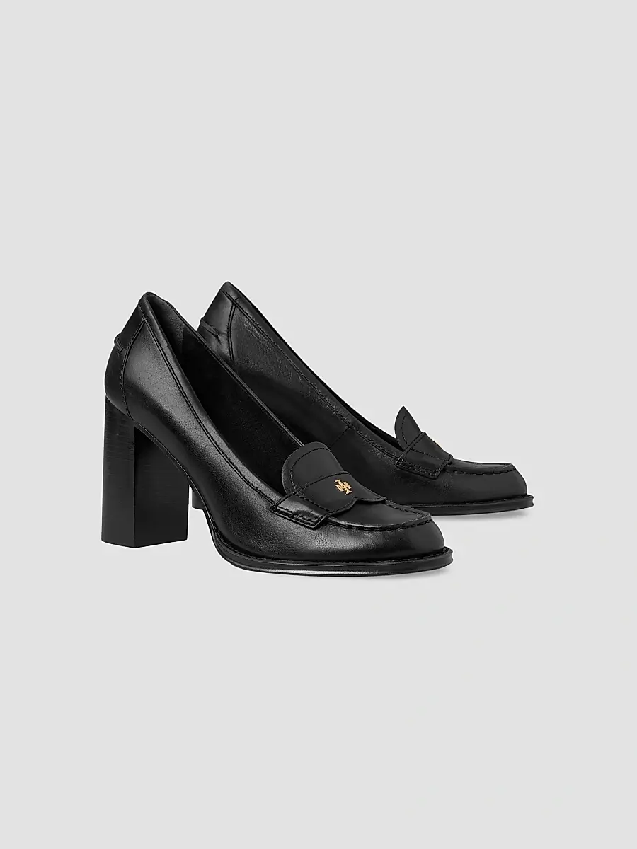 Tory Burch Women's 85MM Leather Loafer Pumps | Thumbnail 2 Tory Burch Women's 85MM Leather Loafer Pumps | Thumbnail 2