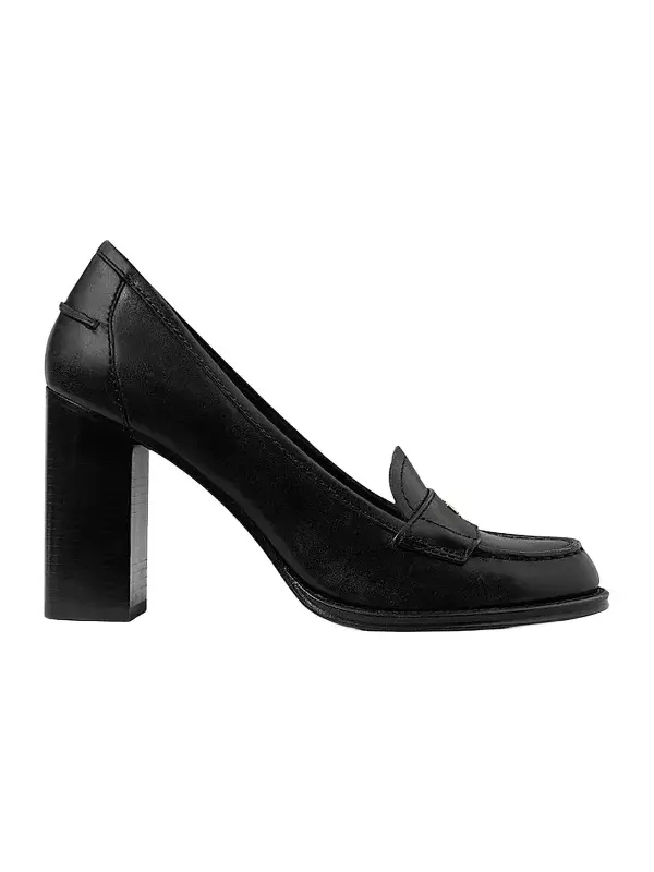 Women's 85MM Leather Loafer Pumps Women's 85MM Leather Loafer Pumps