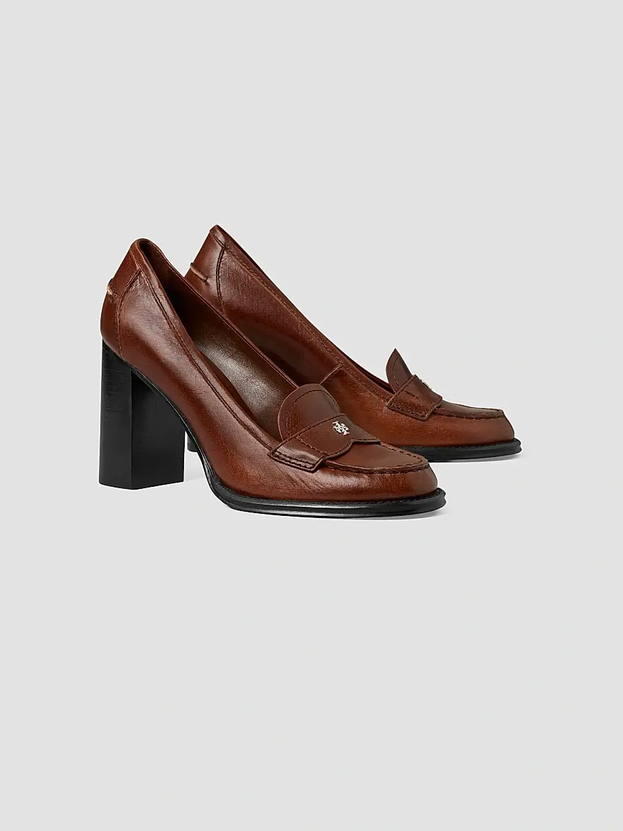 Tory Burch Women's 85MM Leather Loafer Pumps | Thumbnail 2 Tory Burch Women's 85MM Leather Loafer Pumps | Thumbnail 2