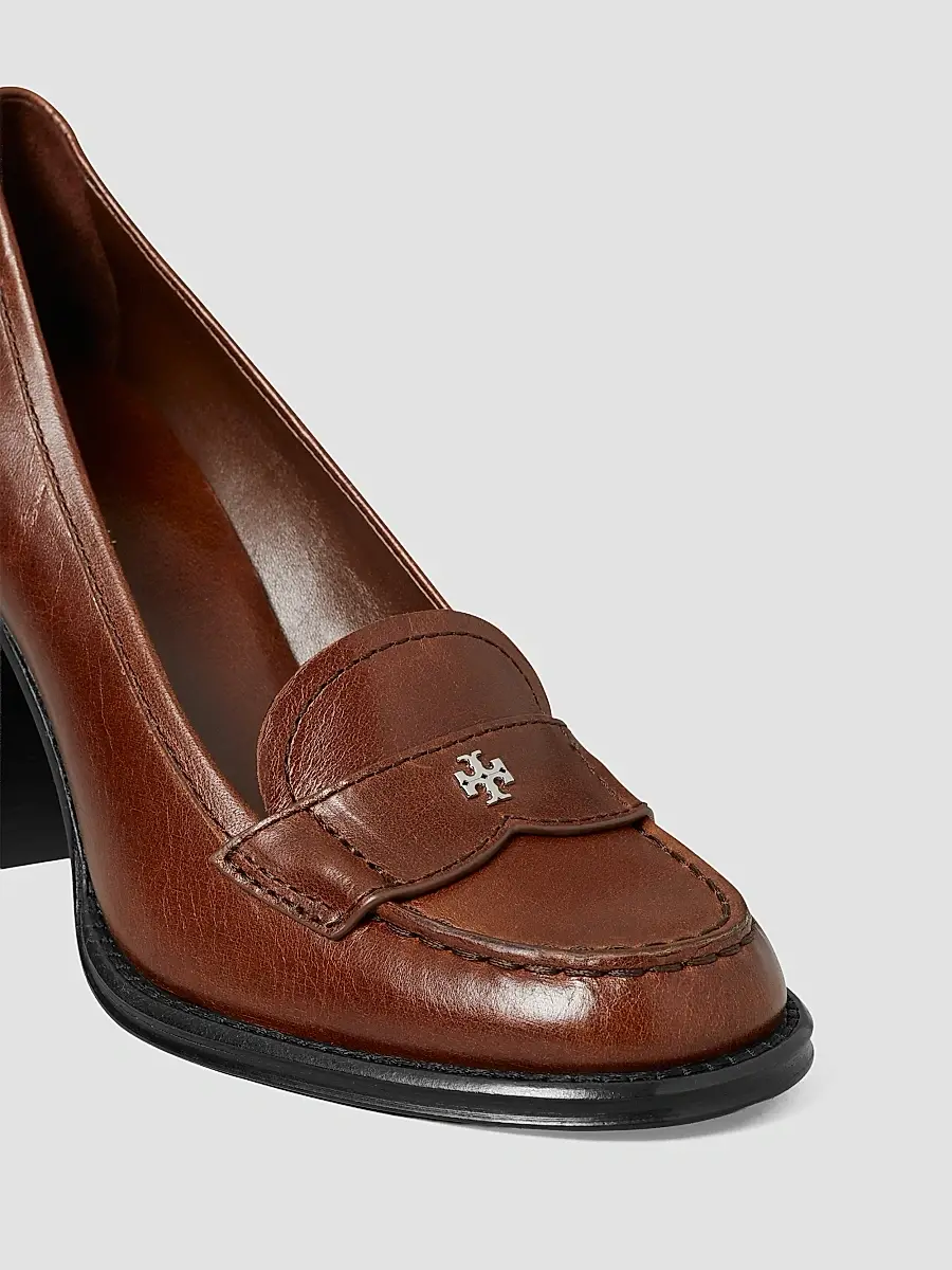 Tory Burch Women's 85MM Leather Loafer Pumps | Thumbnail 4 Tory Burch Women's 85MM Leather Loafer Pumps | Thumbnail 4